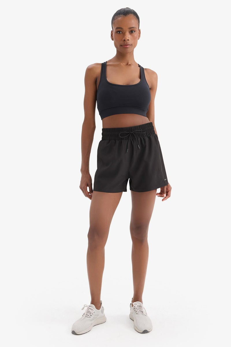 DeFacto Black Woman DeFactoFit Standard Fit Flexible Textured Swim Shorts Casual - Image 3